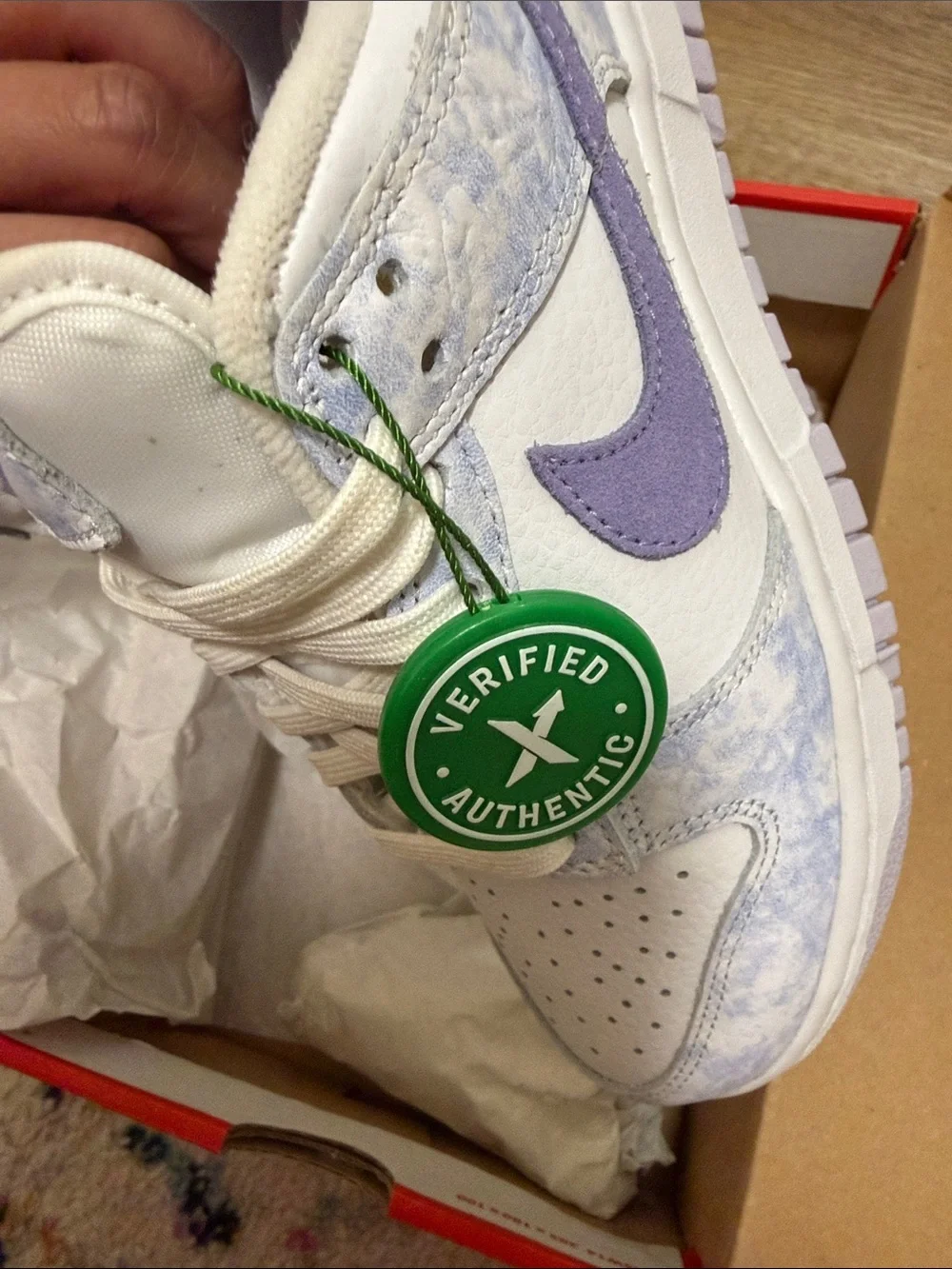 Nike Women's Low-Top Sneakers in Purple and White